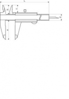 T-Messschieber m. Prismenfhrung, 150x0.05 mm