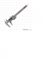 Dig.-Taschen-Messschieber, 150 mm, ABS, rund TM