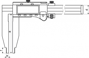 Dig.-Messschieber, 300 x 150 mm, ohne Spitze