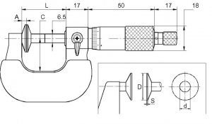Dig.-Teller-Mikrometer, ND,  50 -75 mm IP 65