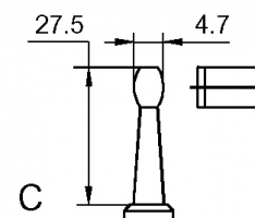 Rohrwand-Messschraube, 0 - 25 mm