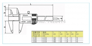S.-Messschieber,200 mm, gleichseitige Anschlge der Messschnbel