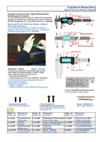 Ersatzteil-Liste fr Elektr. Digital Messschieber